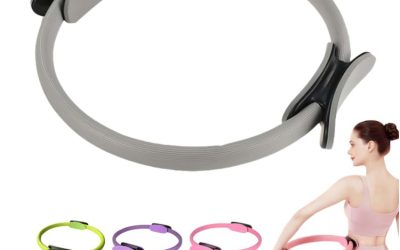 Anillo de pilates, 15 pulgadas, ligero anillo mágico de pilates para tonificar brazos, muslos/piernas y núcleo, hombres y mujeres