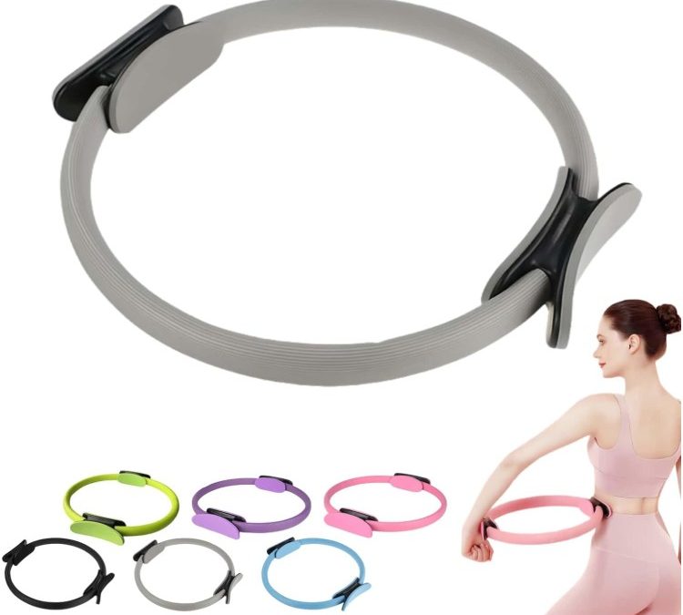 Anillo de pilates, 15 pulgadas, ligero anillo mágico de pilates para tonificar brazos, muslos/piernas y núcleo, hombres y mujeres