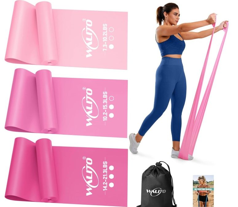 WALITO Bandas de resistencia para entrenamiento, bandas de ejercicio para mujeres y hombres, bandas de entrenamiento para terapia física, estiramiento, recuperación, pilates, rehabilitación