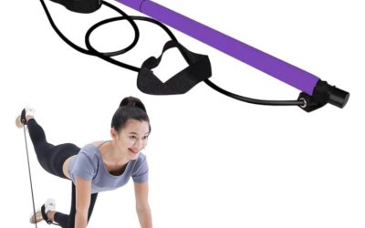 Kit de barra de pilates con bandas de resistencia, barra de pilates multifuncional para mujeres y hombres, equipo de ejercicio para mujeres y hombres, gimnasio en casa, pilates, yoga