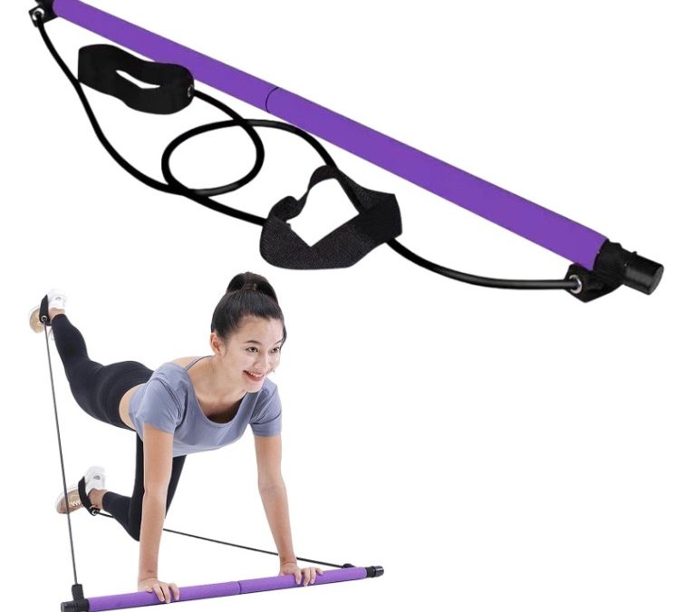 Kit de barra de pilates con bandas de resistencia, barra de pilates multifuncional para mujeres y hombres, equipo de ejercicio para mujeres y hombres, gimnasio en casa, pilates, yoga