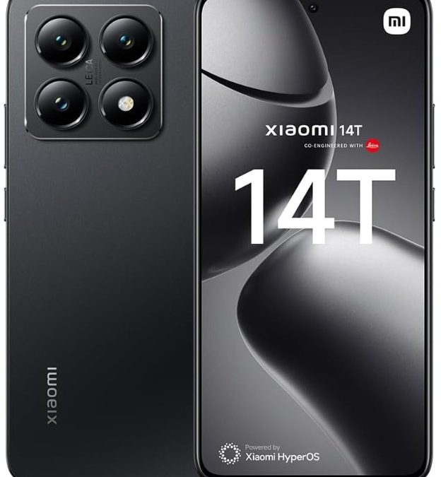 Xiaomi 14T Ai 5G (512/12GB) ROM global desbloqueado en todo el mundo (para Tmobile Mint Tello Global) Cámara Triple Pro Leica de 50MP 6.67″ 144Mhz (Titan Black)