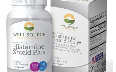 Histamine Shield Plus™ Suplemento antihistamínico natural para adultos, alivio sinusal y de alergias para polen, caspa de mascotas, polvo, moho y olores, quercetina con bromelina y ortiga picante, 120